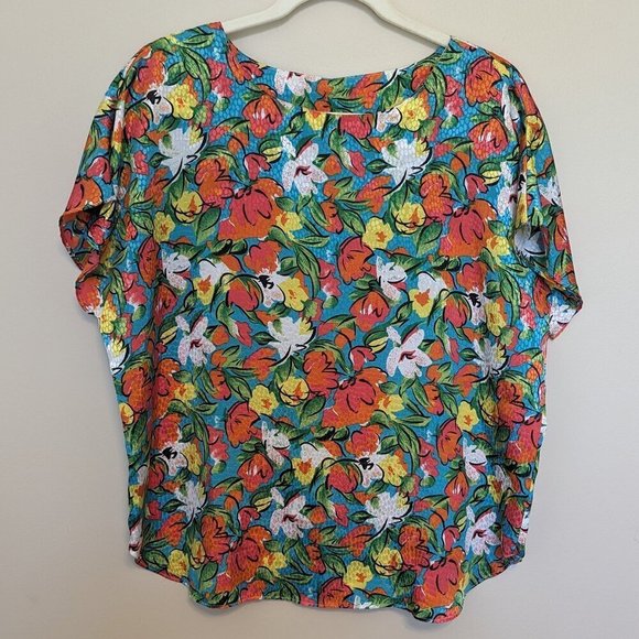 Notations Tops - VINTAGE 1980s Notations pull on floral flowy blouse 16 EUC cottagecore grandma